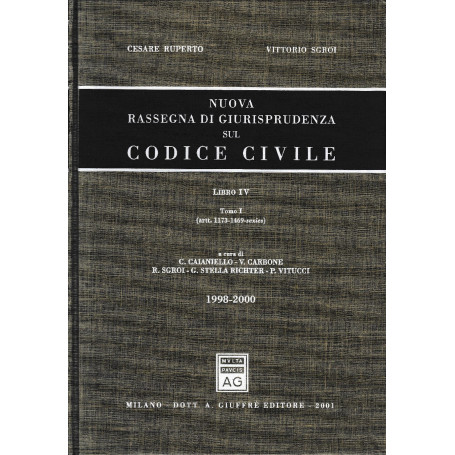 Nuova rassegna di giurisprudenza sul Codice civile. Artt. 1470-2059 (vol. 4/ tomo 1)