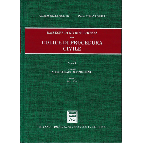 Rassegna di giurisprudenza del Codice di procedura civile. Aggiornamento 1996-1998. Libro I/ tomo I: Artt. 1-74.
