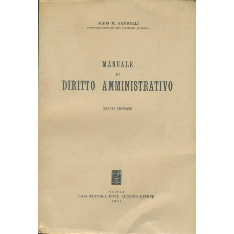 Manuale di diritto amministrativo