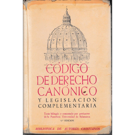 Còdigo de derecho canonico y legislacion complementaria. Texto Latino y versiòn Catalana.