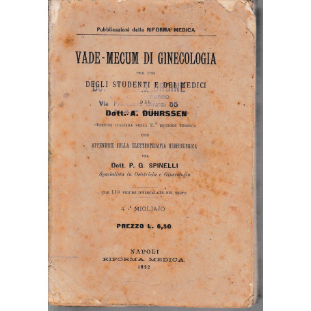 Vade-Mecum di Ginecologia per uso degli studenti e dei medici
