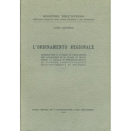 L'ordinamento regionale