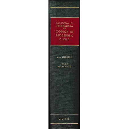 Rassegna di Giurisprudenza sul Codice di Procedura Civile. Anni 1977-1980