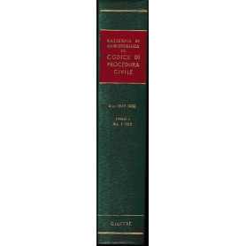 Rassegna di Giurisprudenza sul Codice di Procedura Civile. Anni 1977-19850 tomo I