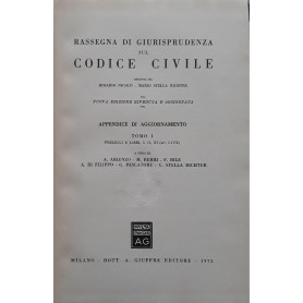 Rassegna di giurisprudenza sul codice civile: appendice di aggiornamento Tomo I