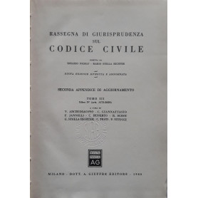 Rassegna di giurisprudenza sul codice civile: Seconda appendice di aggiornamento Tomo III