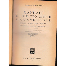 Manuale di Diritto Civile e Commerciale (codici e norme complementari) volume secondo - parte prima