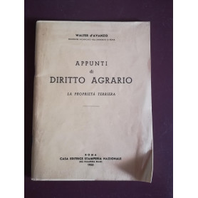 Appunti di diritto agrario