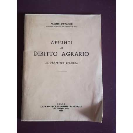 Appunti di diritto agrario
