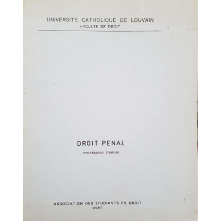 Droit Penal I