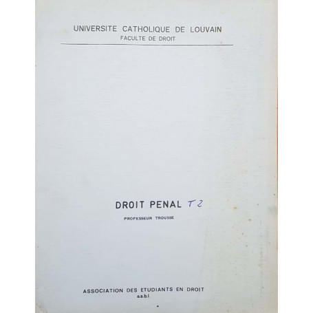 Droit Penal II