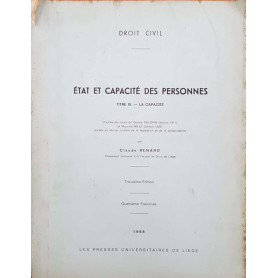 Etat et capacité des personnes. Titre III - La Capacite