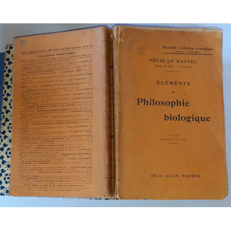 Elements de Philosophie biologique