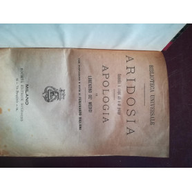 ARIDOSIA - commedia in cinque atti e un prologo. APOLOGIA