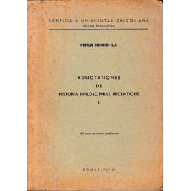 Adnotationes de historia philosophiae recentioris II