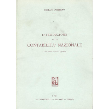 Introduzione alla contabilità  nazionale