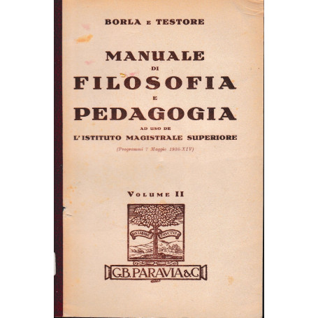 Manuale di Filosofia e Pedagogia