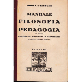 Manuale di Filosofia e Pedagogia