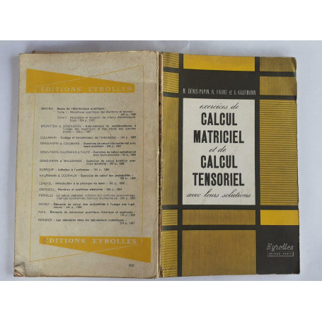 Esercices de Calcul Matriciel et de Caldul Tensoriel