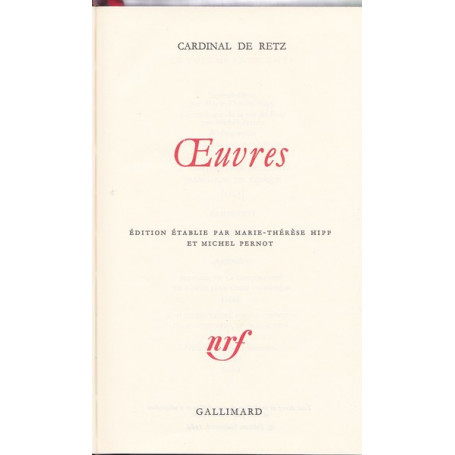 Oeuvres