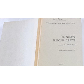 Le nuove imposte dirette