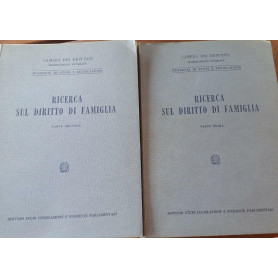 Ricerca sul diritto di famiglia. Parte prima e seconda.