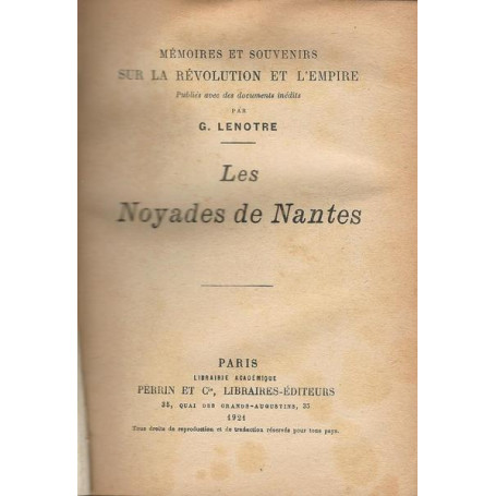 LES NOYADES DE NANTES