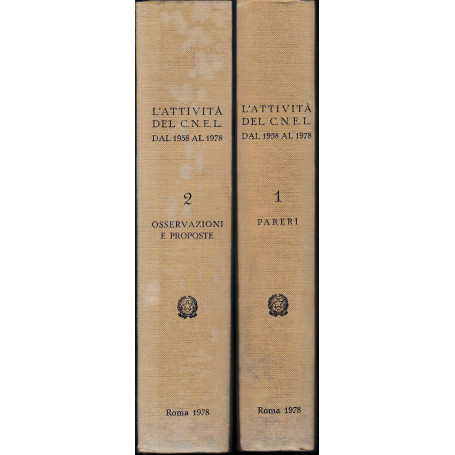 L'attività  del C.N.E.L. dal 1958 al 1978