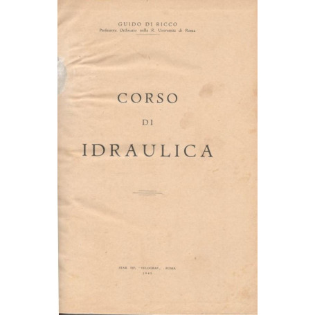 Corso di idraulica