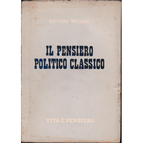 Il pensiero politico classico