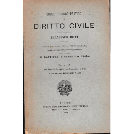 Corso teorico-pratico di Diritto Civile