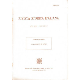 Rivista storica italiana. Anno LXXX Fasc. II Estratto