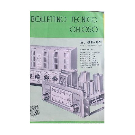 Bollettino Tecnico Geloso