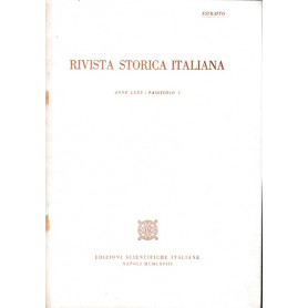 Rivista storica italiana. Anno LXXX Fasc. I Estratto