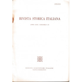 Rivista storica italiana. Anno LXXX Fasc. III Estratto