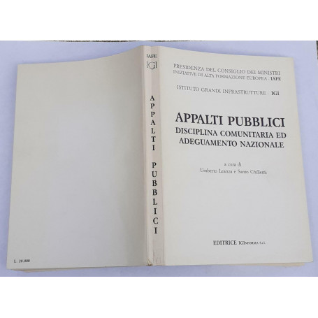 Appalti pubblici disciplina comunitaria ed adeguamento nazionale