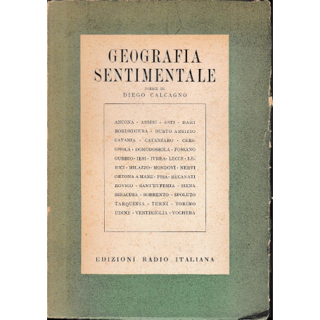 Geografia Sentimentale. Poesie di diego calcagno.