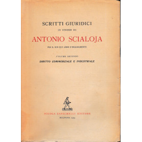 Scritti giuridici in onore di Antonio Scialoja