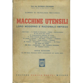 Macchine utensili. Loro moderno e razionale impiego