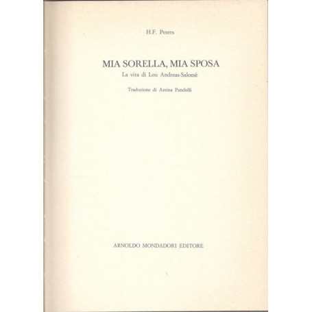 Mia sorella mia sposa