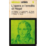 L'opera e l'eredità  di Hegel