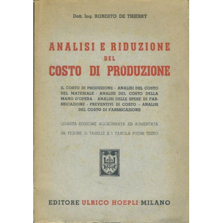 Analisi e riduzioni del costo di produzione