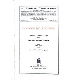La legge del registro. Commento teorico pratico. Volume Primo