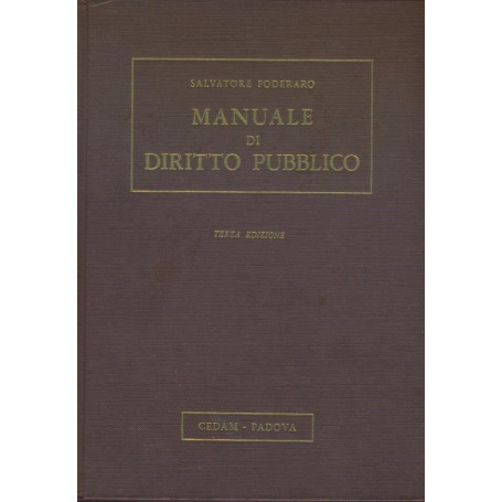 Manuale di diritto pubblico