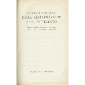 Teatro inglese della restaurazione e del settecento
