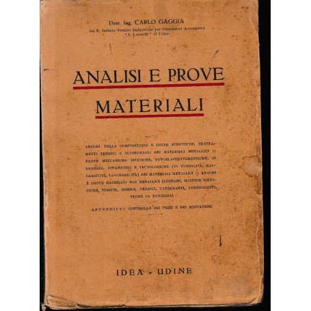 Analisi e prove materiali