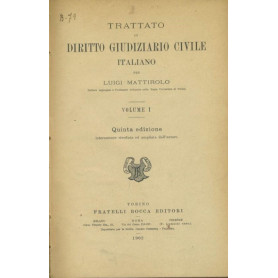 Trattato di diritto giudiziario civile italiano. 6 volumi
