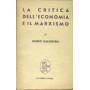 La critica dell'economia e il marxismo