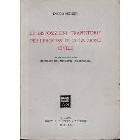 Le disposizioni transitorie per i processi di cognizione civile