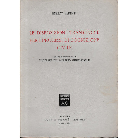 Le disposizioni transitorie per i processi di cognizione civile